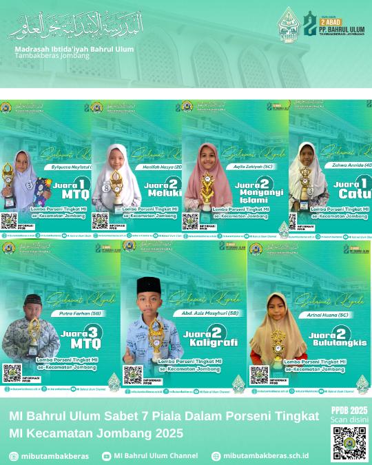 MI Bahrul Ulum Sabet 7 Piala Dalam Porseni Tingkat MI Kecamatan Jombang 2025