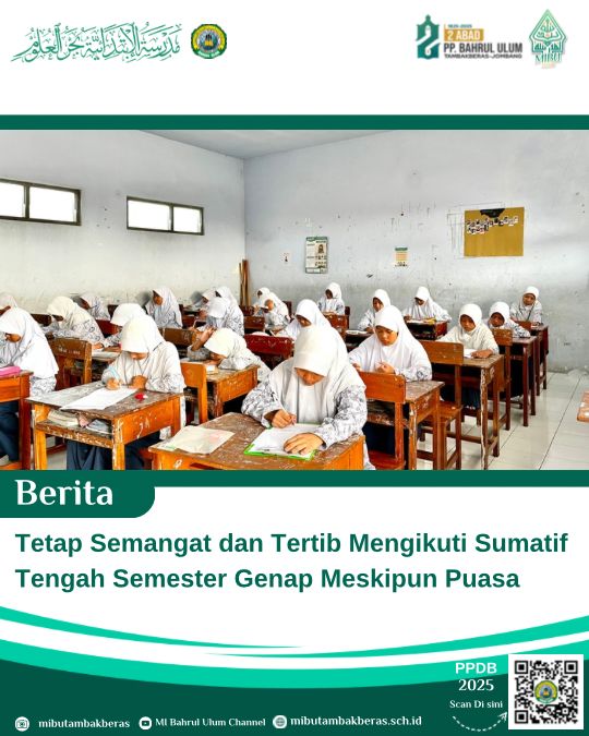 Tetap Semangat dan Tertib Mengikuti Sumatif Tengah Semester Genap Meskipun Puasa