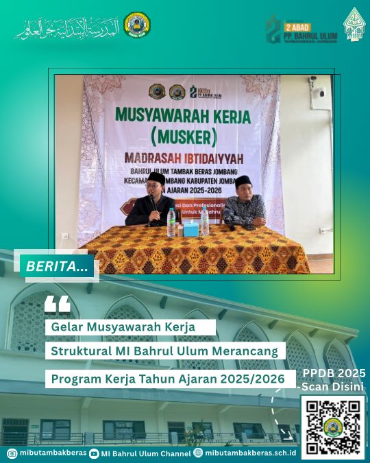 Gelar Musyawarah Kerja, Struktural MI Bahrul Ulum merancang program kerja Tahun Ajaran 2025/2026